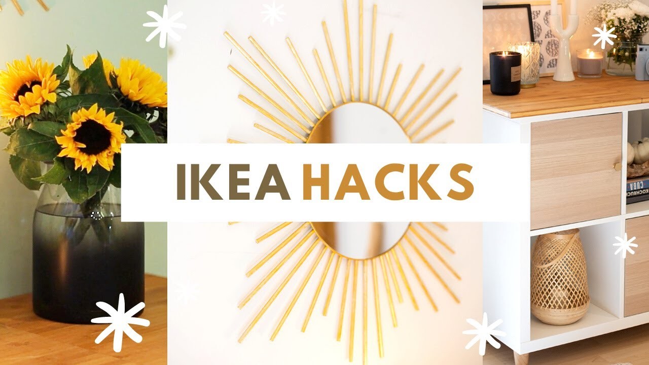 3 IKEA HACKS | KALLAX Regal, LASSBYN Spiegel und BEGÄRLIG Vase umgestalten