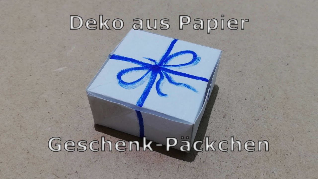 Deko Geschenk-Päckchen - Quaderform (Weihnachten Bastelanleitung)