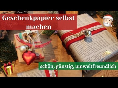 Geschenke kreativ verpacken - mit Kartoffeldruck und Zeitung