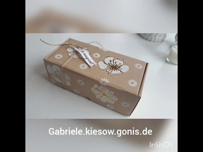 Geschenkverpackung mit Goldverzierung DIY Tutorial GONIS Upcycling - Goldfolie Glanzfolie
