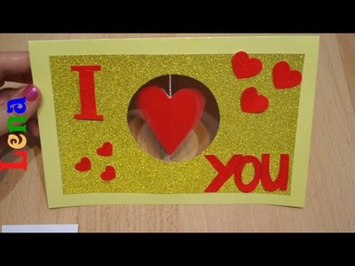 Grußkarte zum Valentinstag basteln Lena - Valentines Day card - Love Greeting Card - Spinner Card