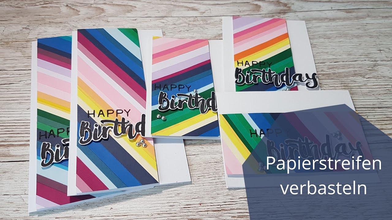Karten basteln mit Papierresten I Geburtstagskarte für Anfänger
