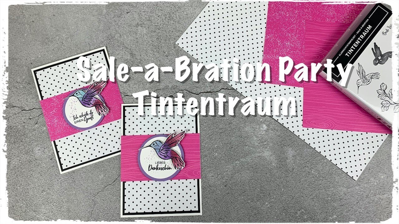 Sale-a-Bration Party 1.2021 - Grußkarte mit dem Stempelset Tintentraum