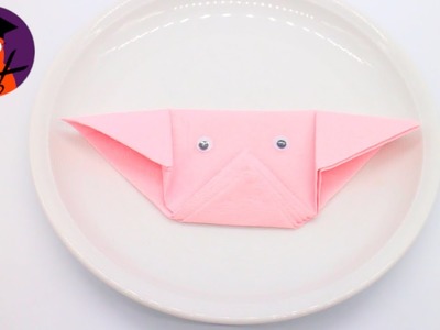 Servietten falten 'Glücksschwein' DIY für Geburtstag, Muttertag, & Ostern #wplus.tv