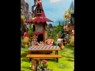 Wichtel und Wichtelfrau aus Holz mit Acryl bemalen für Fairy-House Landschaften