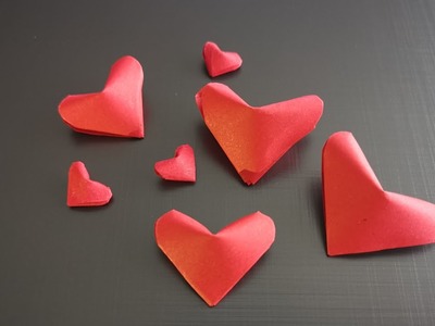 3D Herz zum Valentinstag basteln - Geschenke selber machen - Herz falten aus Papier