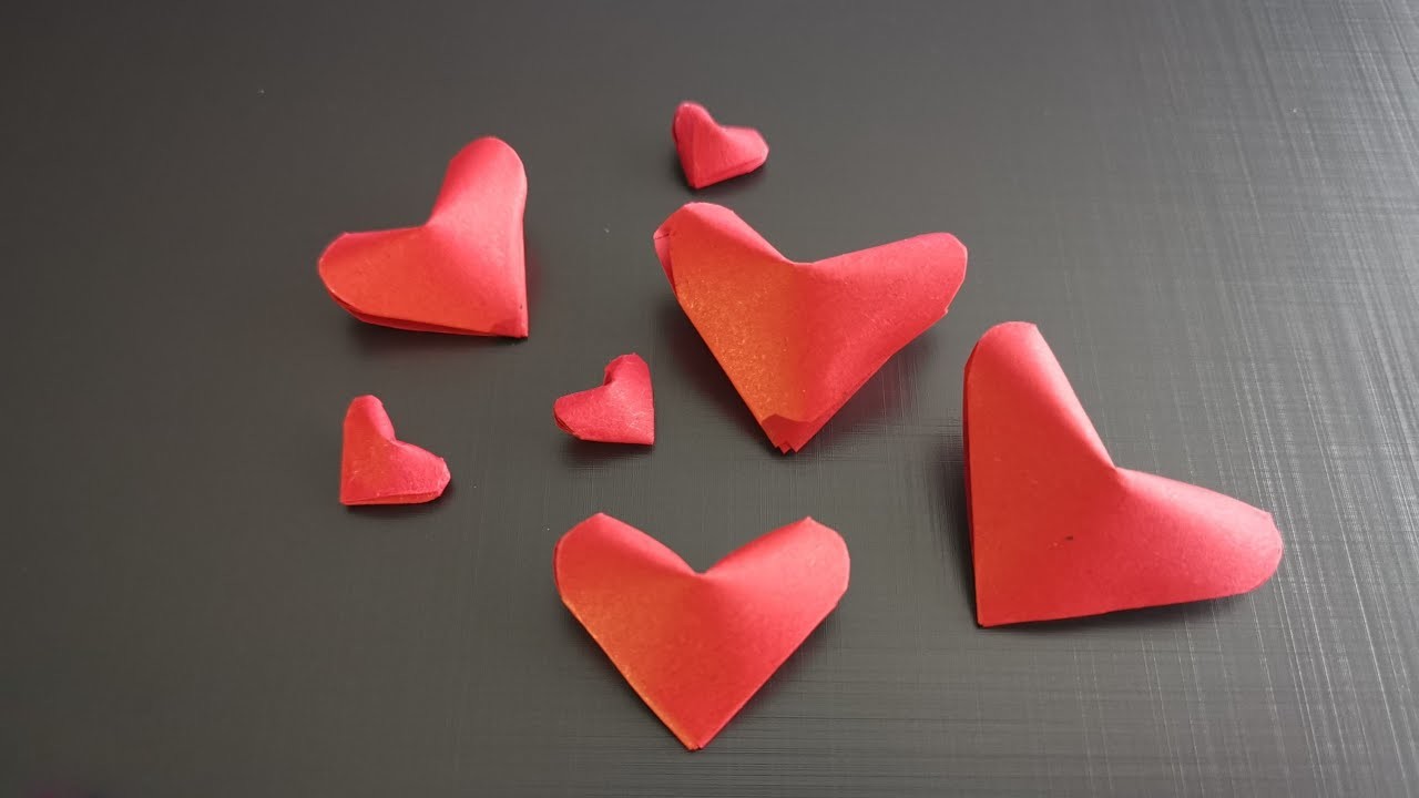 3D Herz zum Valentinstag basteln - Geschenke selber machen - Herz falten aus Papier
