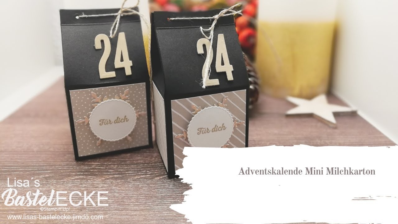 Adventskalender Mini Milchkarton.Weihnachten.Vorfreude.Stampin'Up!