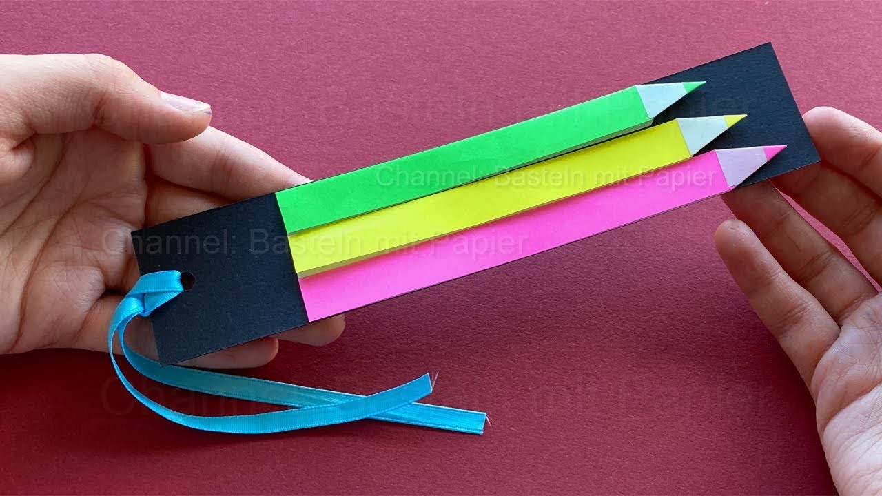 Basteln mit Papier: Einfache Lesezeichen als Geschenk zum selber machen