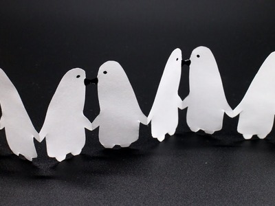 Basteln mit Papier 'Pinguin Girlande' für Geburtstag, Winter & Weihnachten [W+]