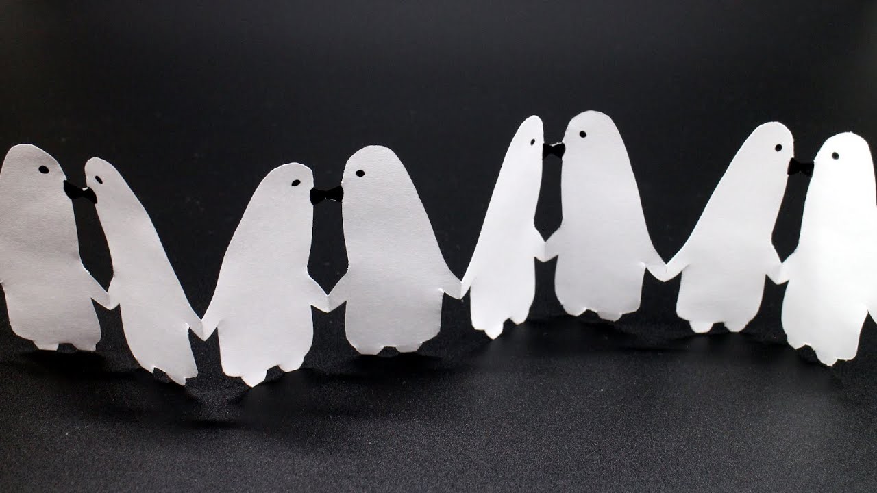 Basteln mit Papier 'Pinguin Girlande' für Geburtstag, Winter & Weihnachten [W+]