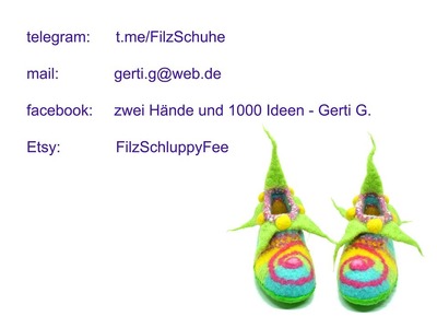 Bommel an Filzschuhe häkeln