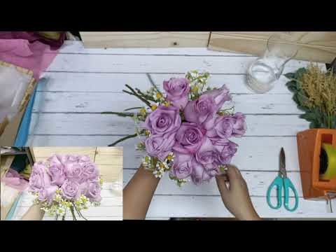 Bridal Wedding Bouquet | Purple Rose with Chamomile | 紫玫瑰 x 洋甘菊 ｜ Huamama