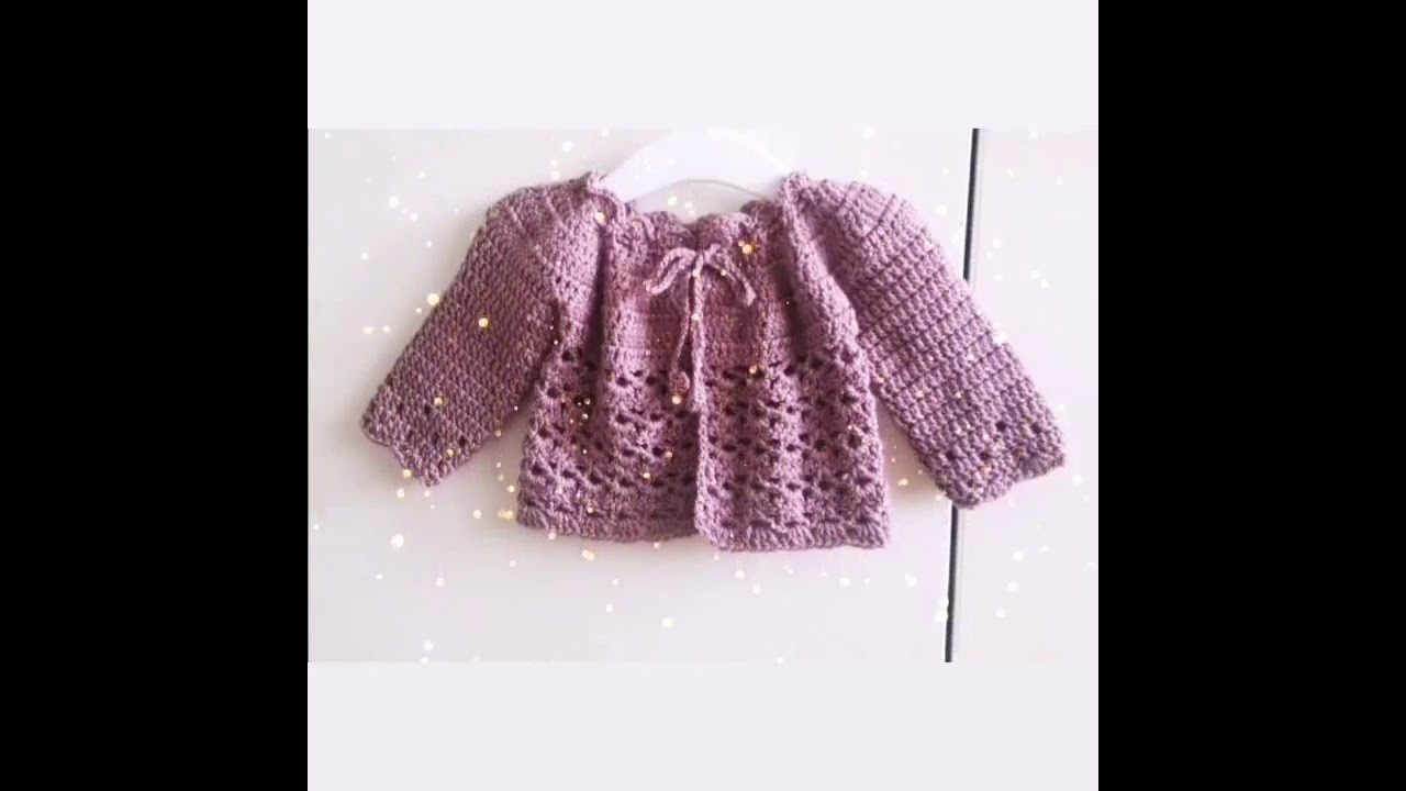 Crochet baby sweater. häkeln baby pullover