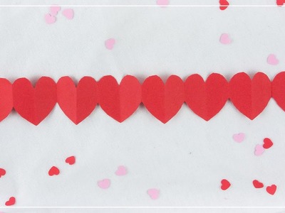 DIY Herzgirlande aus Papier basteln | Herzkette selber machen