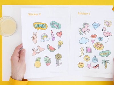 DIY Sticker Selbermachen einfach und schnell! Bastelvorlage fürs Basteln mit Kindern TOBILOTTA
