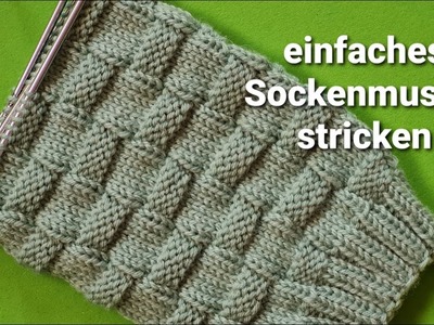 Einfaches Sockenmuster stricken