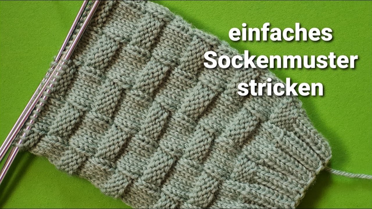 Einfaches Sockenmuster stricken