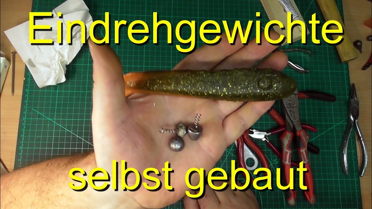 Gummifisch - Eindrehgewichte selbst gebaut.