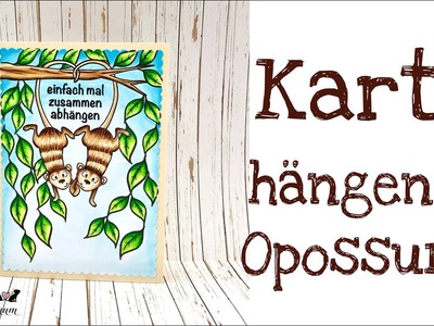 Karte hängende Opossums