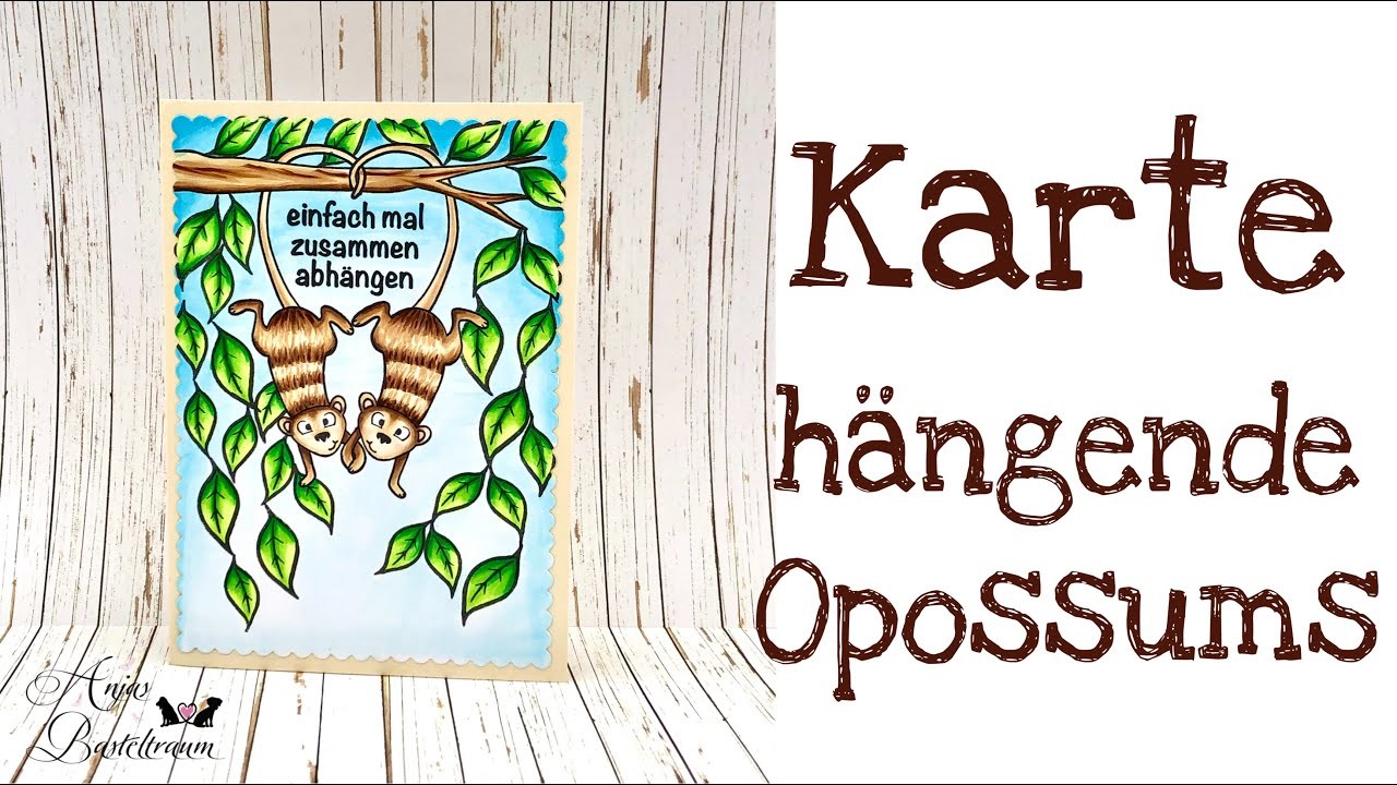 Karte hängende Opossums