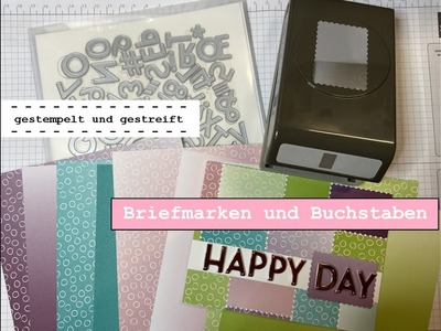 Stampin Up! | Briefmarkenstanze | Sale-A-Bration | Buchstaben | Resteverwertung