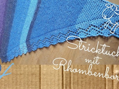 Stricktuch mit Rhombenborte