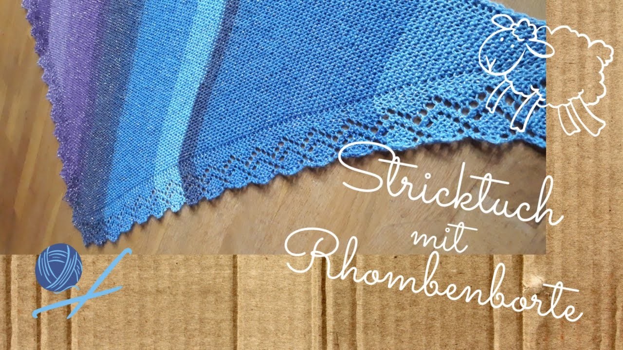 Stricktuch mit Rhombenborte