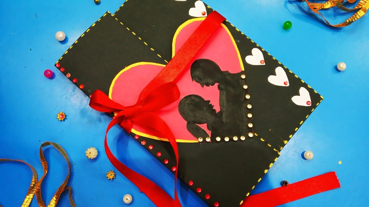 Valentines Day card||handmade valentine's daycard|| valentine's Day card makking idea|easygreeting|