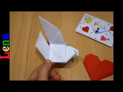 Creative with Lena ???? Origami Taube falten - Paper dove origami bird DIY - ОРИГАМИ ГОЛУБЬ