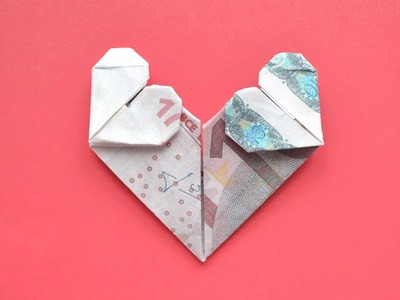 DREIFACHES HERZ Origami Geldgeschenk GELD FALTEN | Money TRIPLE ORIGAMI | Tutorial by Euro Origami