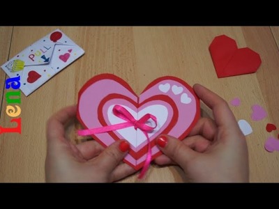 Grußkarte zum Valentinstag basteln Lena ❤️ Heart Valentines Day card ❤️ Love Greeting Card