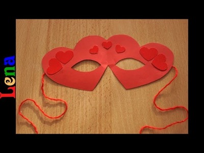Kreativ mit Lena ❤️ Herzen Maske selber machen ❤️ How to make Heart mask