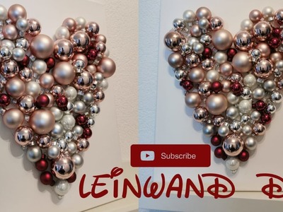 Leinwand DIY | Christbaumkugeln mal anders verwenden