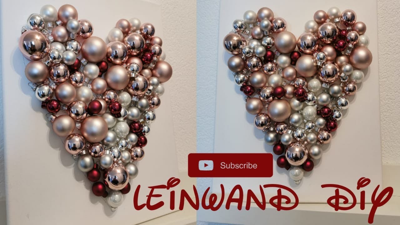 Leinwand DIY | Christbaumkugeln mal anders verwenden