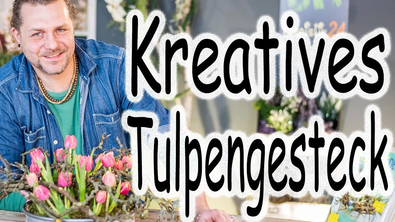 Moderne Tulpendeko | Frühlingsdeko mit Tulpen | DIY-Tulpengesteck Zinkschale im Shabby Chic | DIY