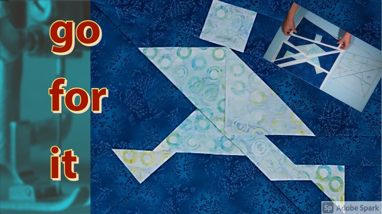 Patchwork-Paperpiecing-Tangram: der Läufer