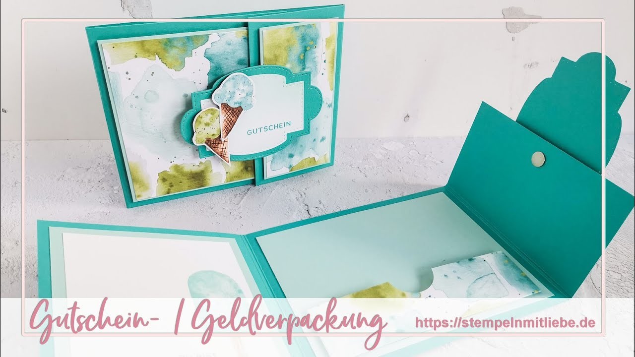 Stampin' Up! | Geld-. Gutscheinverpackung Karte mit Produktreihe Eisdiele ????- Livestream