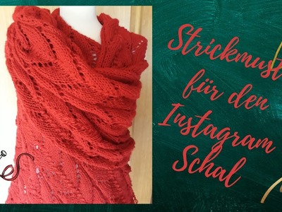 Strickmuster für den roten Instagram Schal