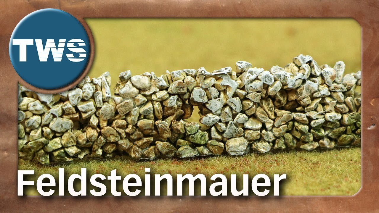 Tutorial: Feldstein-Mauer. field stone wall (Tabletop-Gelände, Modellbau, Diorama, TWS)