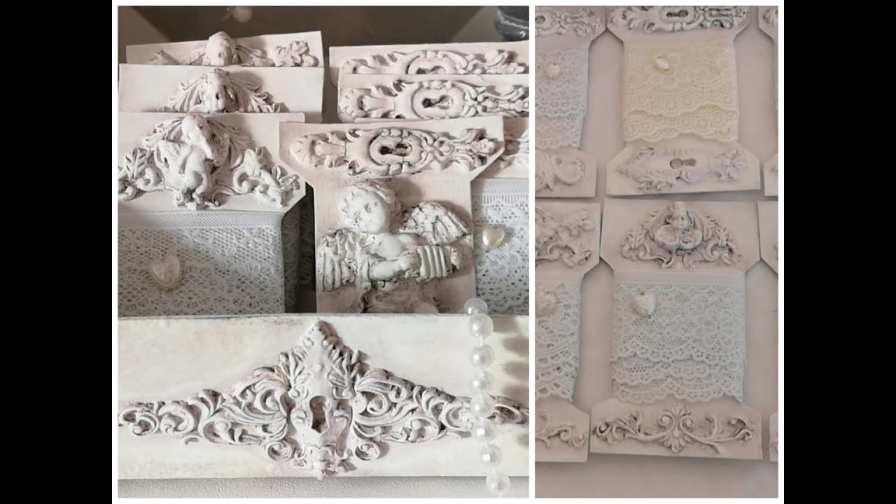 Upcycling Idee Spitzenbordüren Aufbewahrung