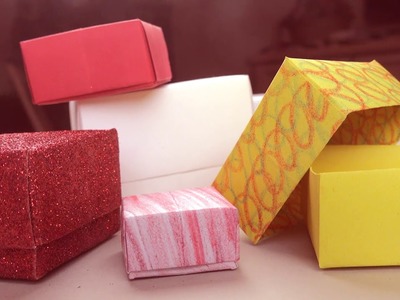 Wir falten eine Origami Schachtel aus Papier. Leicht für Kinder zum Basteln. Anleitung