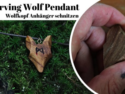 Wolfskopf schnitzen - Carving a Wolf Pendant