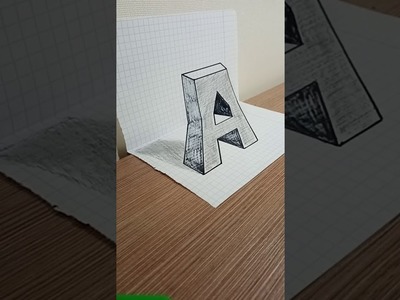 3D Trick Art on Paper, Letter #A#