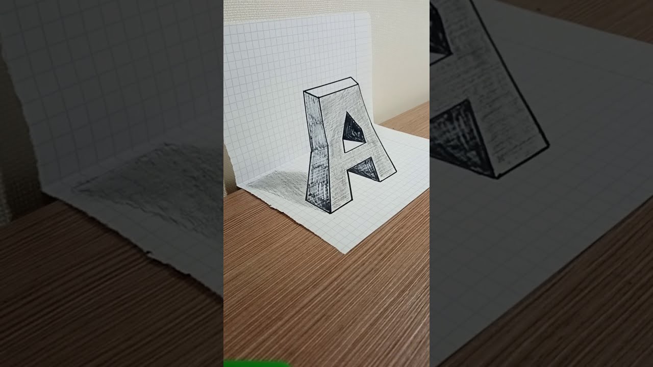 3D Trick Art on Paper, Letter #A#