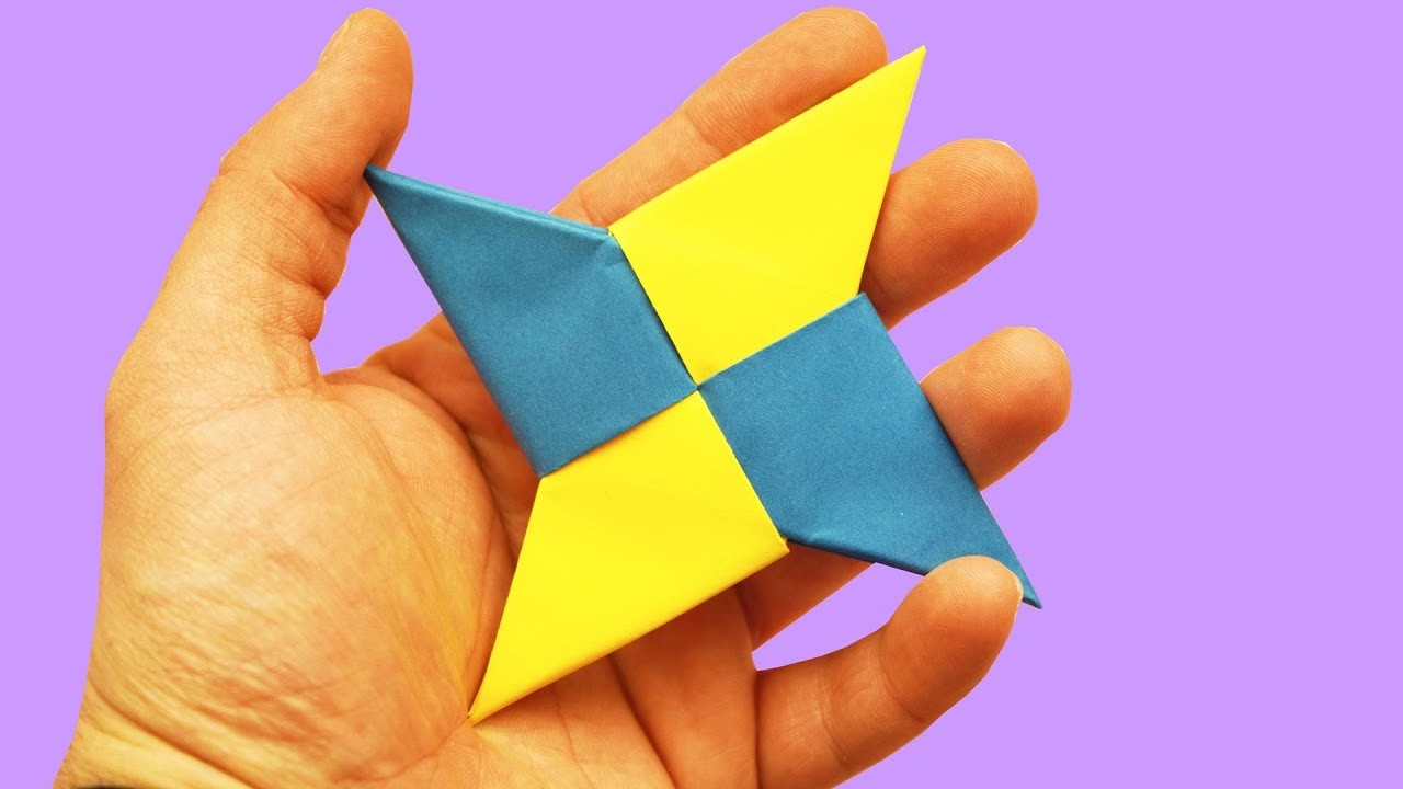 Basteln mit Papier: Ninja Stern aus Papier basteln - Bastelideen