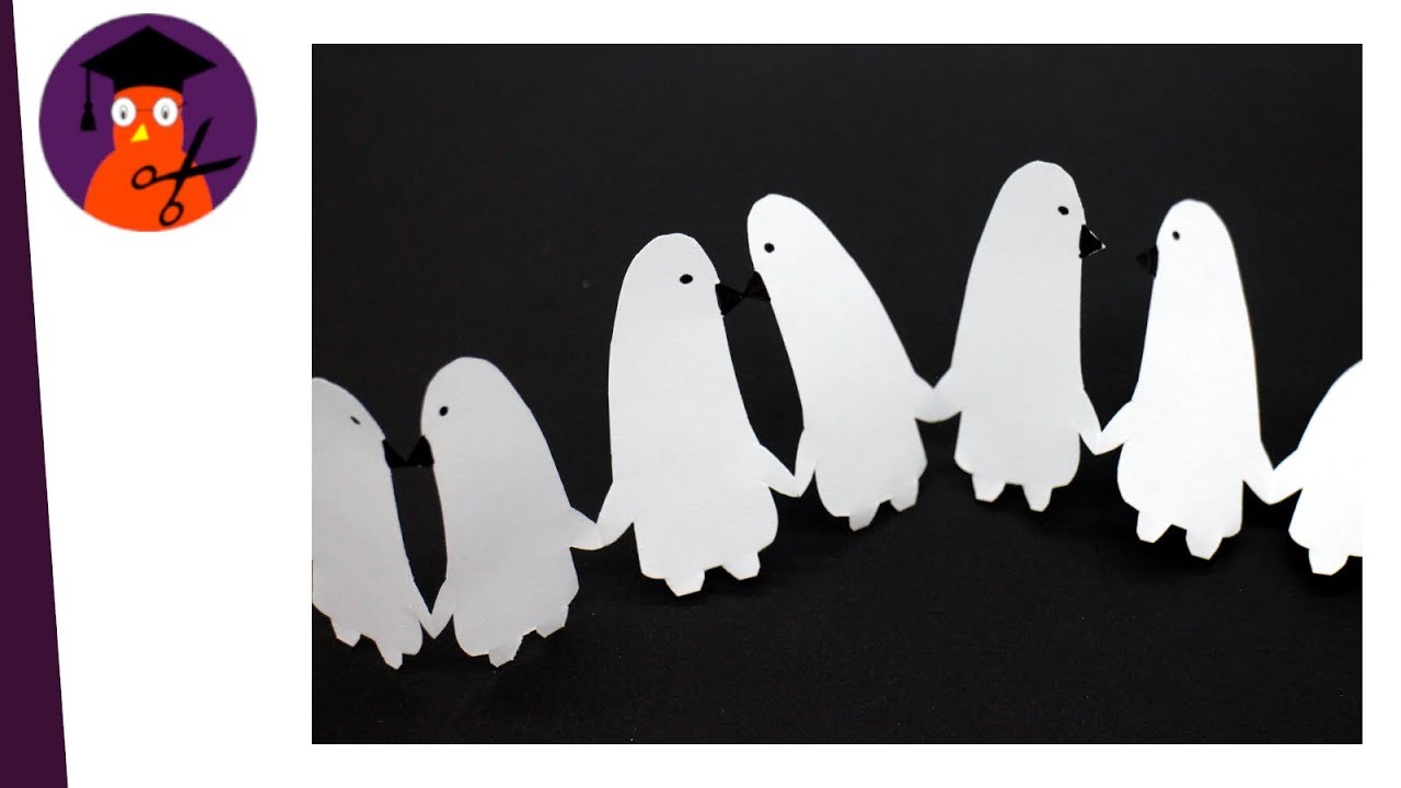 Basteln mit Papier: Pinguin Girlande DIY Deko für Winter, Advent & Weihnachten #wplus.tv