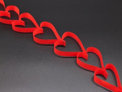 Basteln mit Papier 'Herzgirlande' für Geburtstag, Hochzeit, Muttertag & Valentinstag [W+]