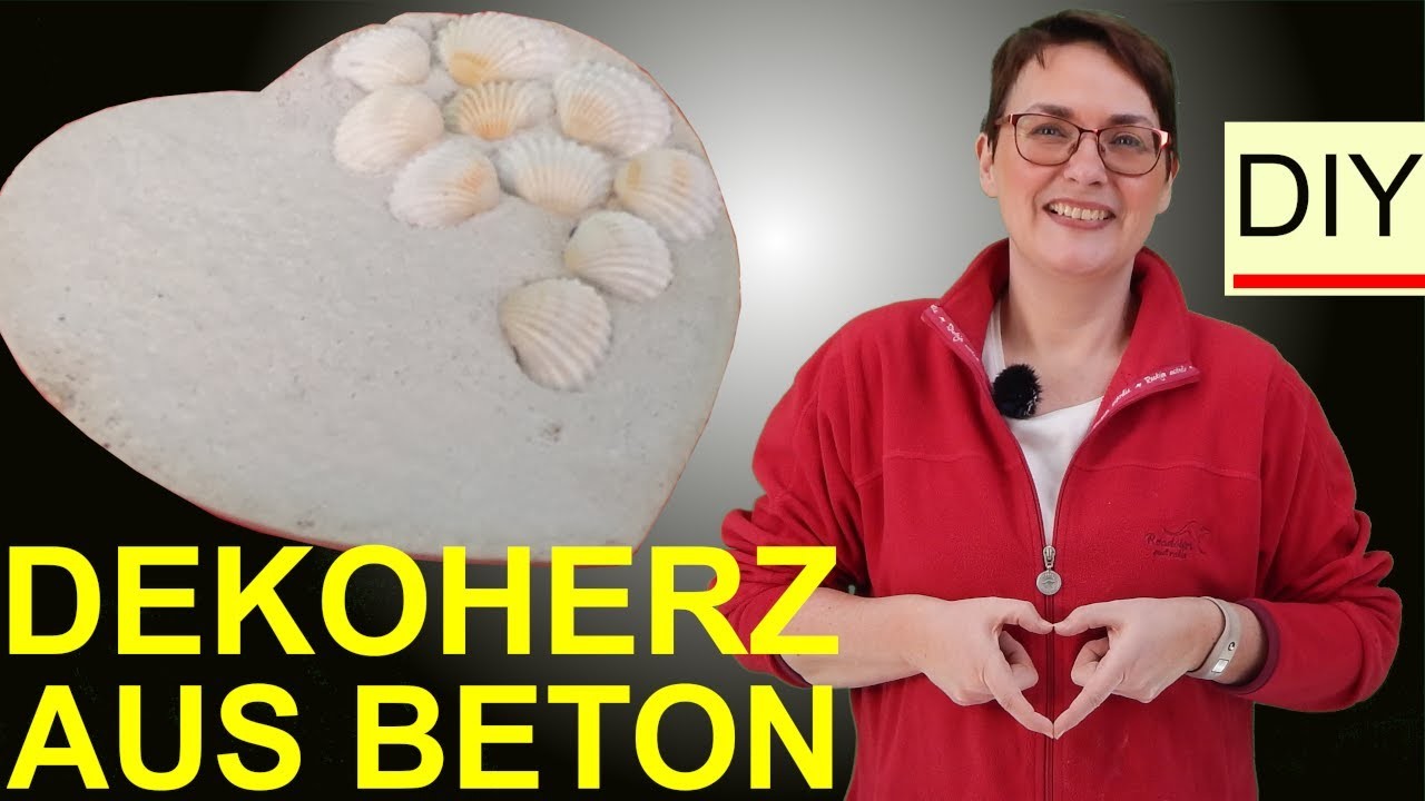 Deko Herzen basteln | DIY mit Beton | Dekoration für Valentinstag