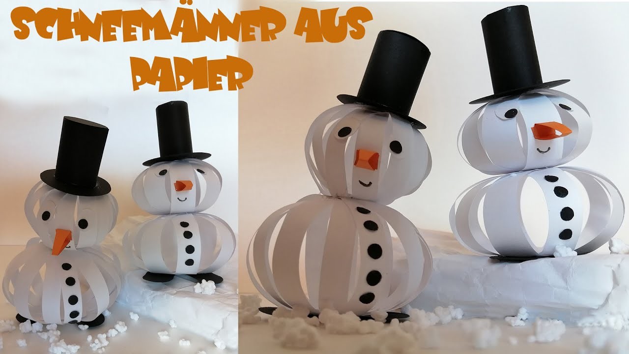 DIY ✂️ Schneemänner ⛄ aus Papier ???? ❄️ basteln mit Kindern ????​​